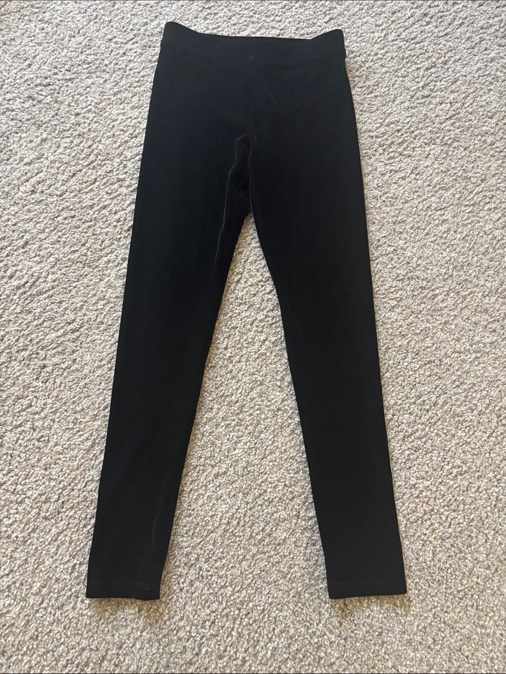 Crewcuts Black velour velvet Leggings girls size 8